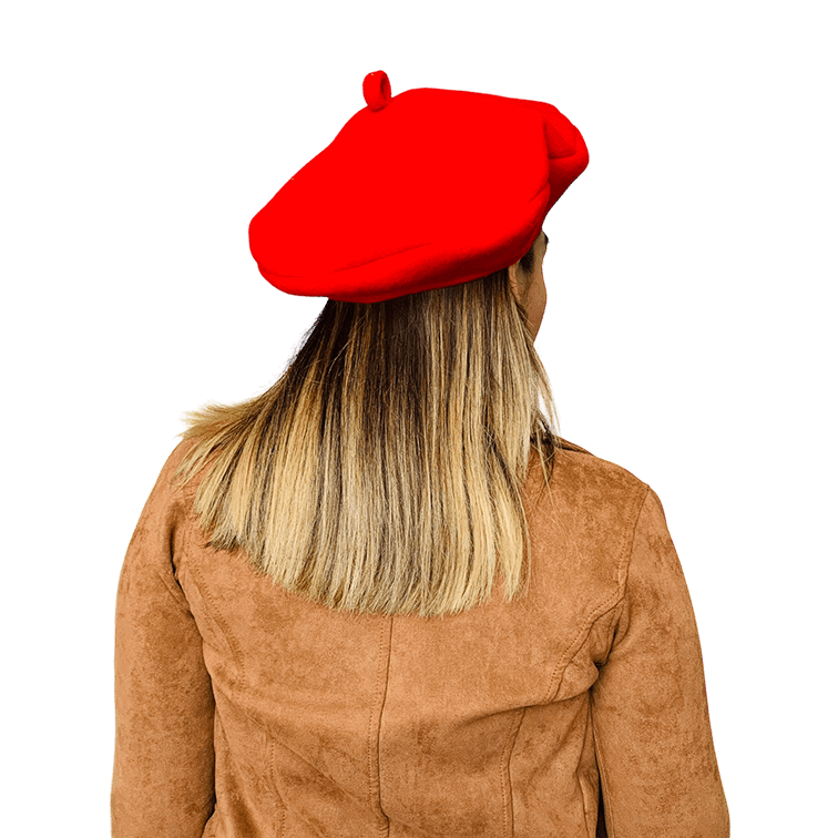 ✨ Boina roja para mujer | outfit casual gorro francés
